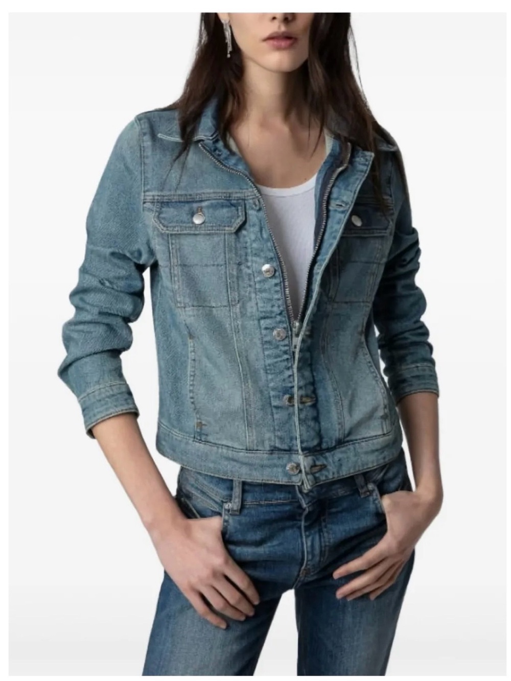 Zadig & Voltaire Kioky Blue Denim Jacket - XS NWT